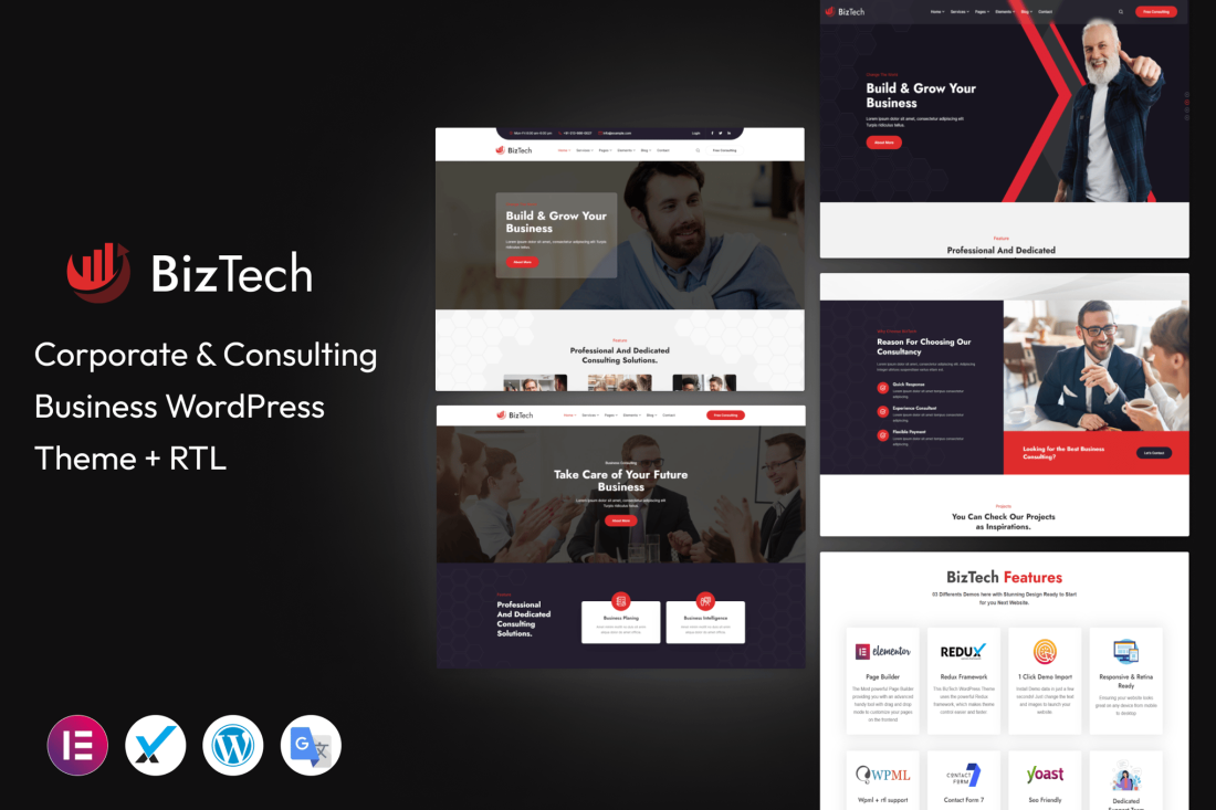 Biztech - Consulting Business WordPress Theme 1.0.1