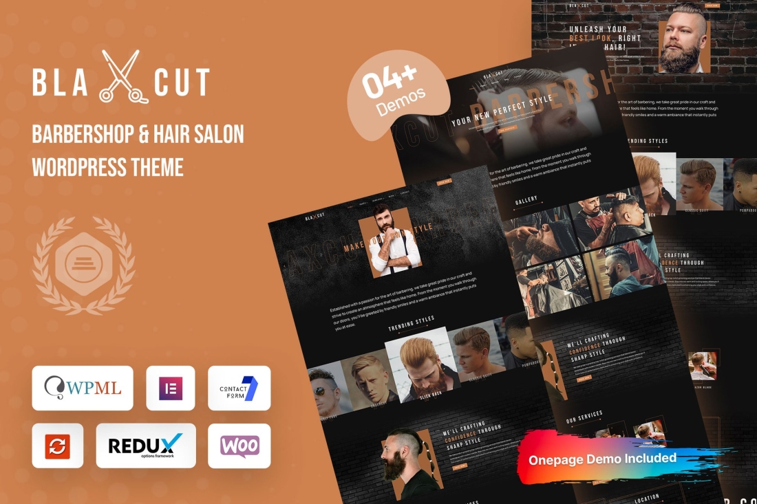 Blaxcut - Barbershop & Hair Salon WordPress Theme 1.0.0