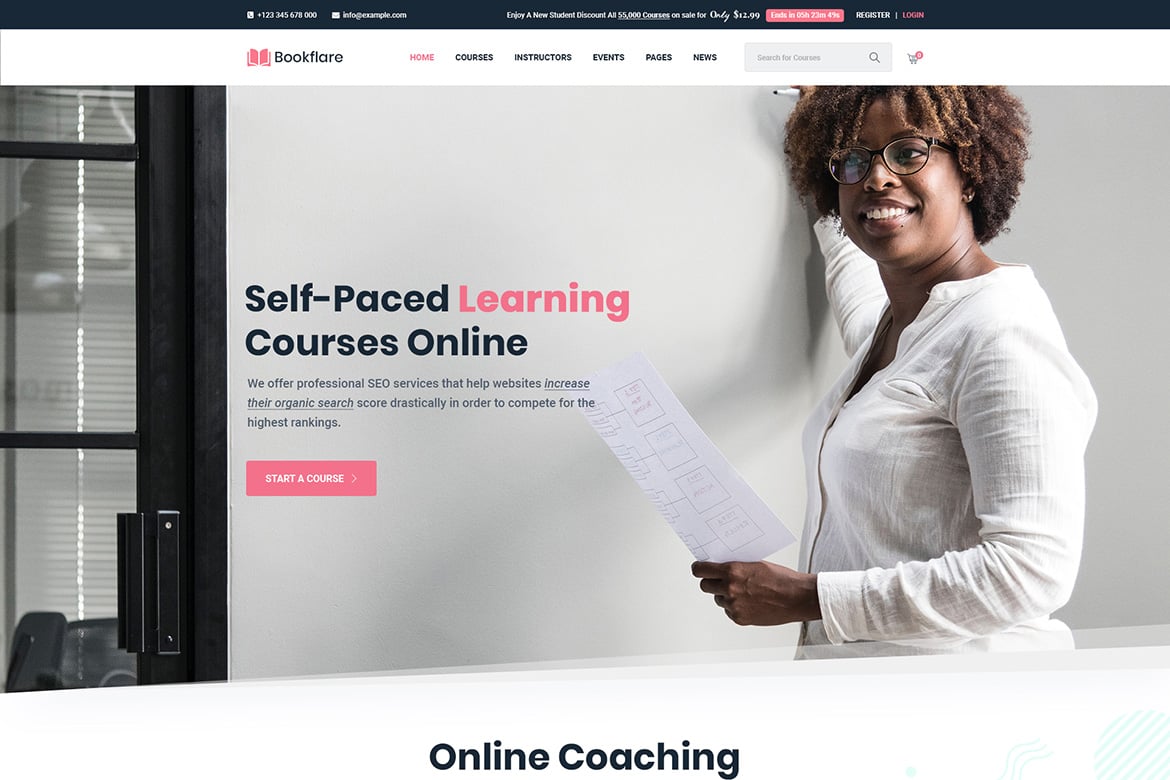 Bookflare – A Modern Education & LMS Theme 1.0.6