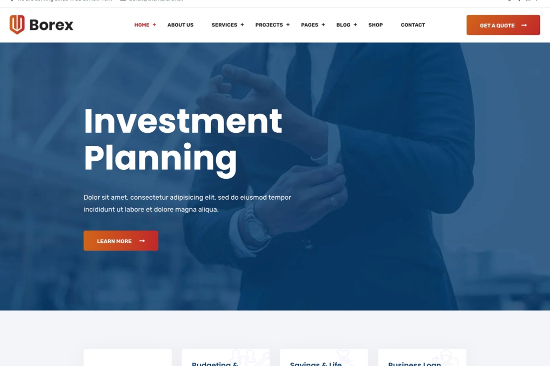 Borex - Business And Finance WordPress Theme 1.1.3