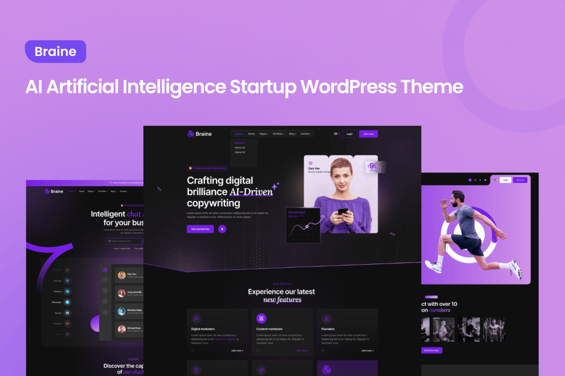 Braine - Digital AI Tech Software WordPress Theme 1.1