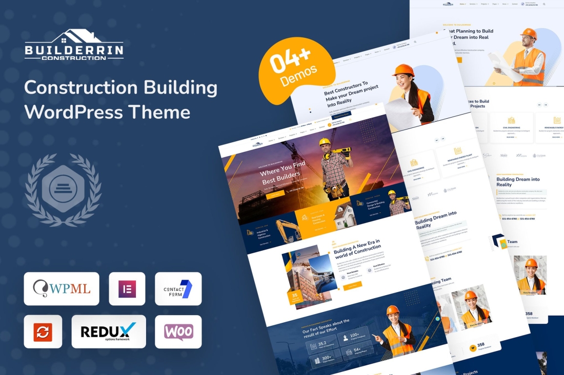 Builderrin - Construction Building WordPress Theme 1.0.0
