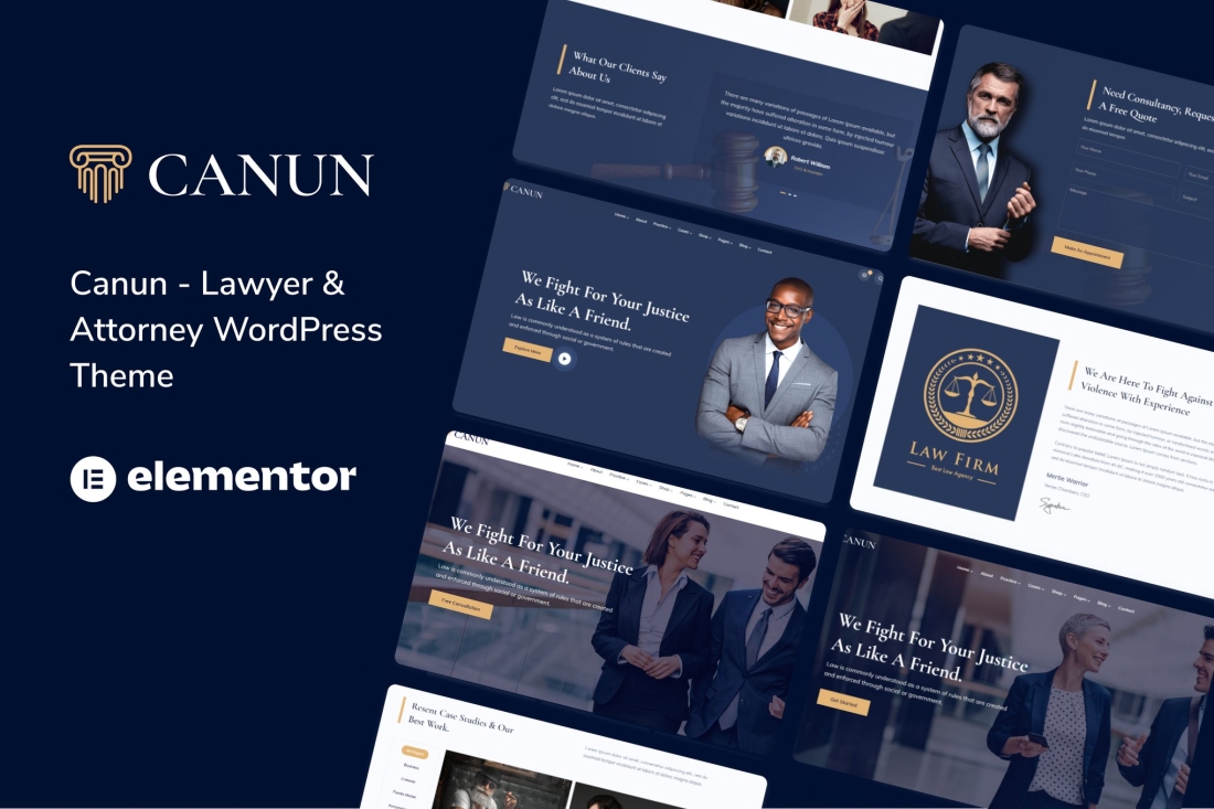 Canun - Lawyer & Attorney WordPress Theme 1.0.5