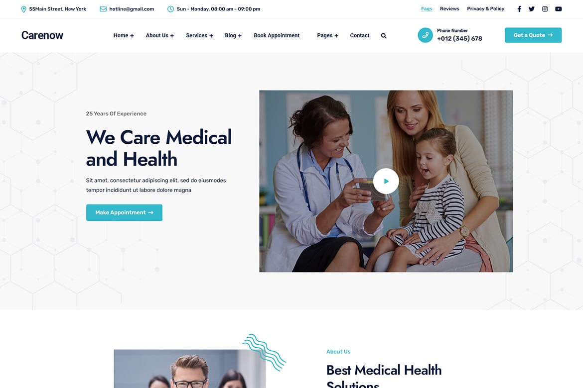 Carenow – Medical & Dentist WordPress Theme 1.1.5