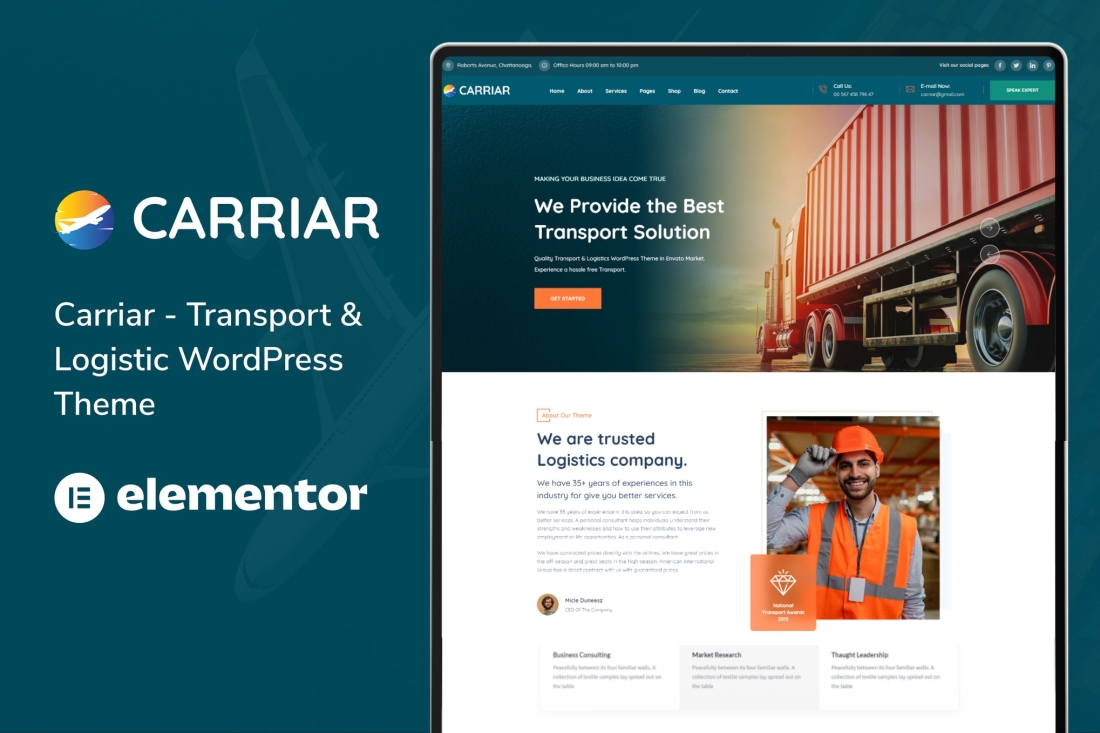 Carriar - Transport & Logistic WordPress Theme 1.0.3
