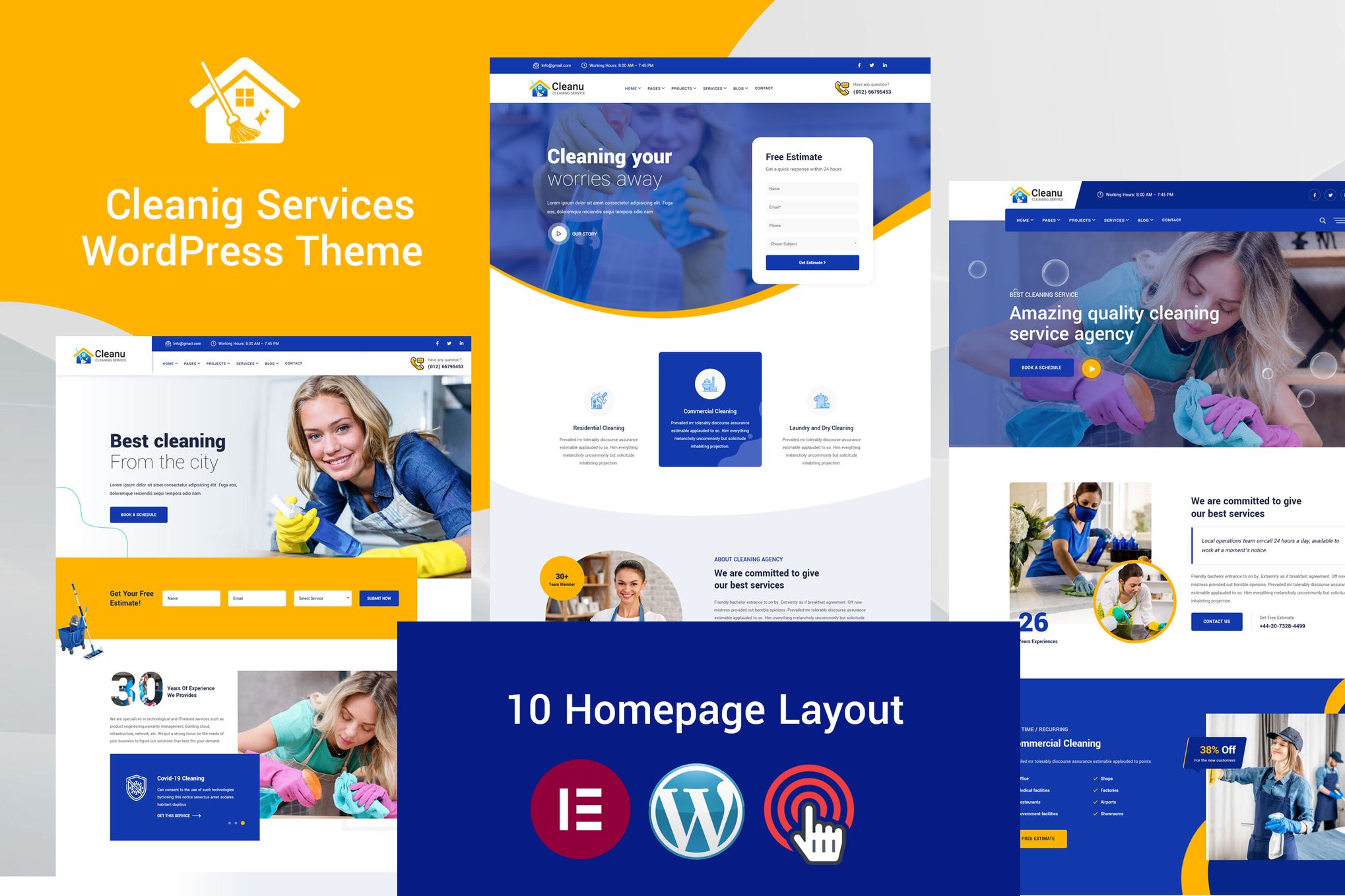 Cleanu – Cleaning Services WordPress Theme 1.0.5