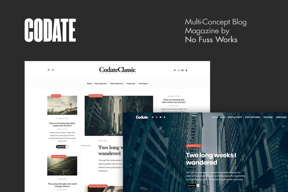 Codate - Modern Magazine and Blog WordPress Theme 1.4