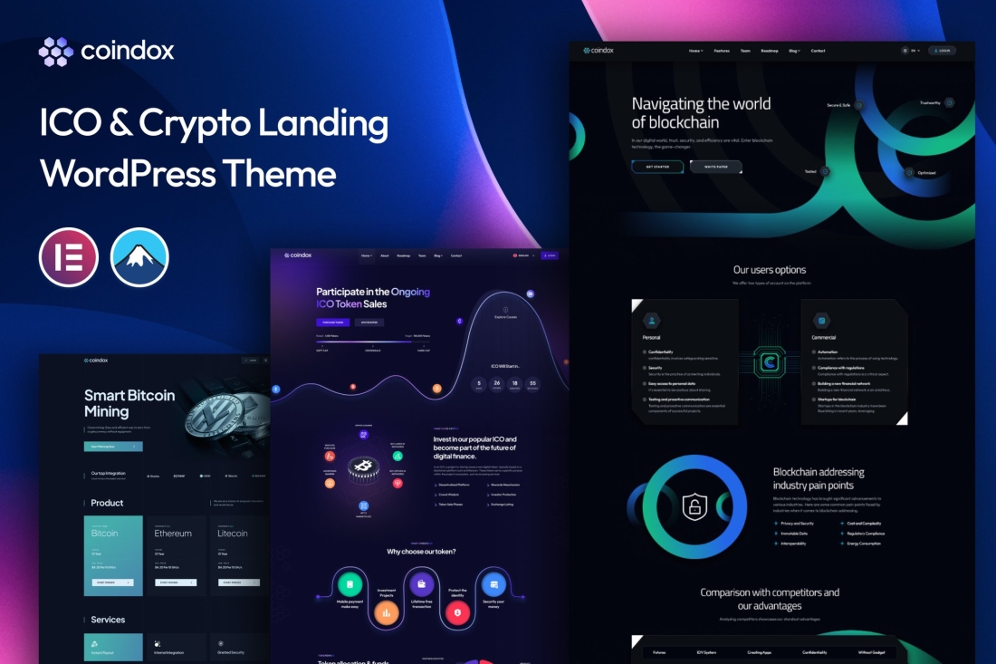 Coindox - ICO & Crypto Landing WordPress Theme 1.0.2