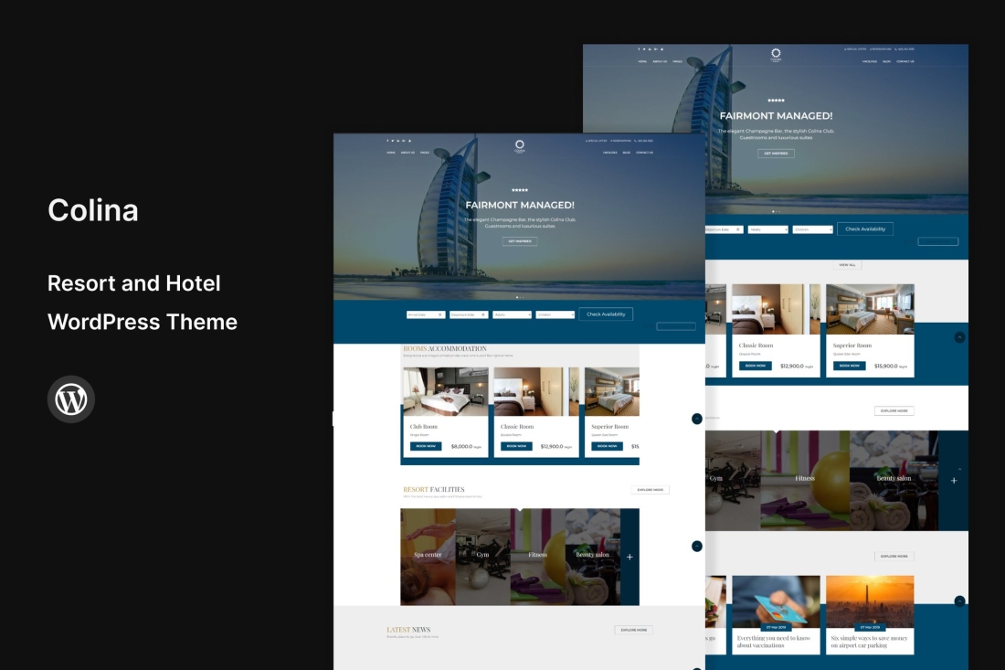 Colina - Resort and Hotel WordPress Theme 2.7