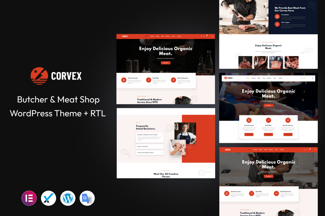 Corvex - Butcher & Meat Shop WordPress Theme 1.0.0