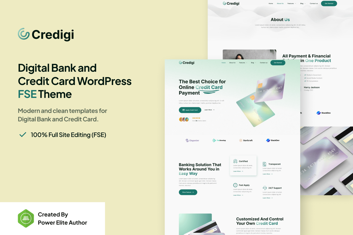 Credigi – Digital Bank & Credit Card WP Theme 1.0.2
