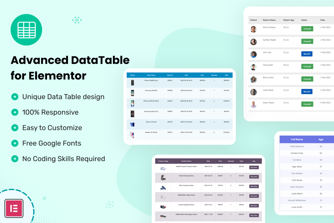Datalentor - Advanced DataTable for Elementor 1.0.3