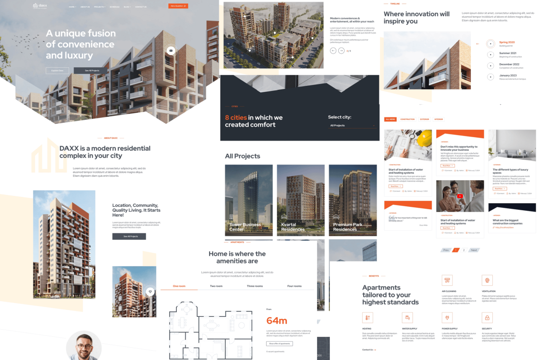 DAXX - Apartment Complex WordPress Theme 1.0