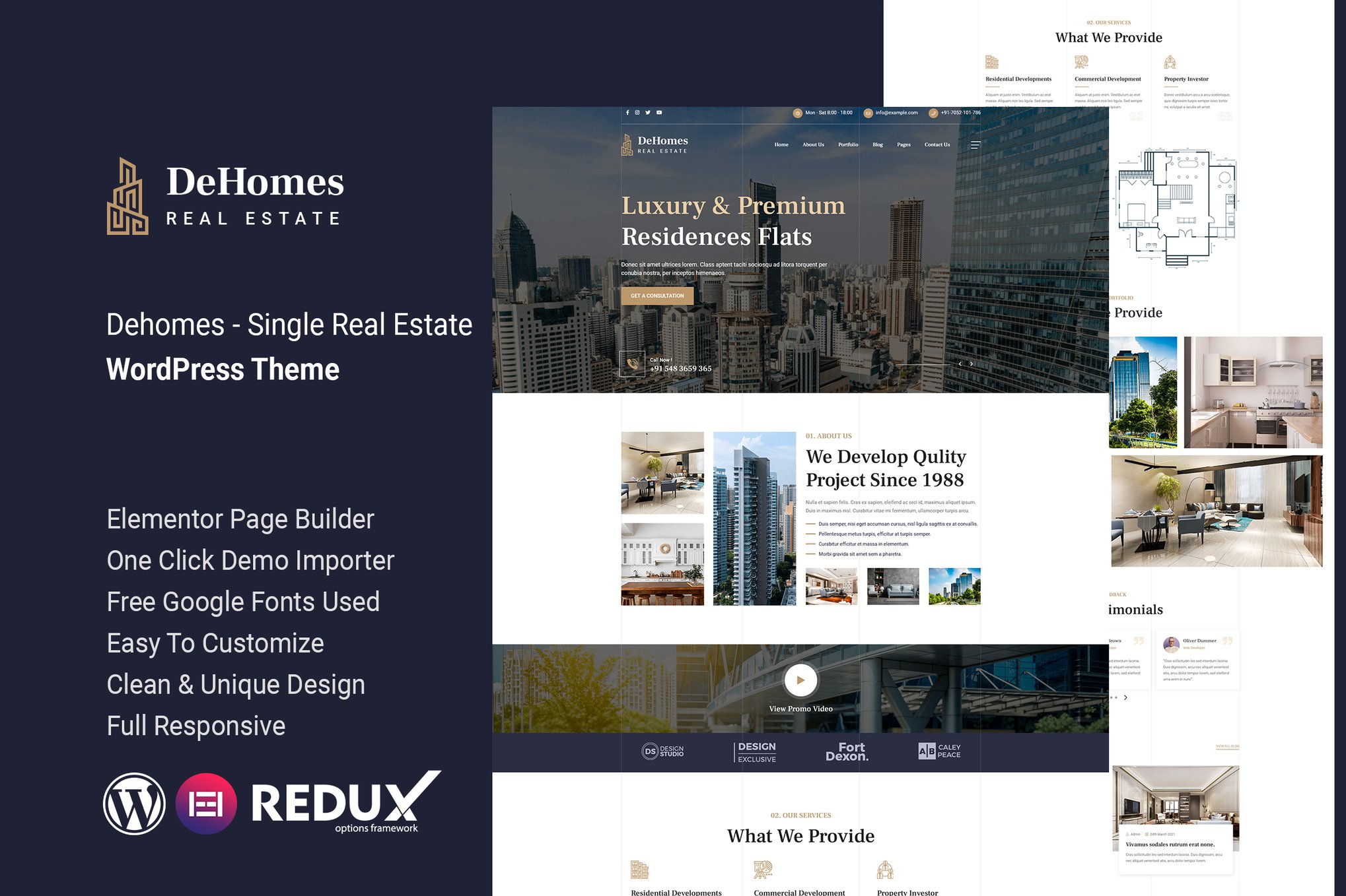 Dehomes – Single Real Estate WordPress Theme 1.0.0