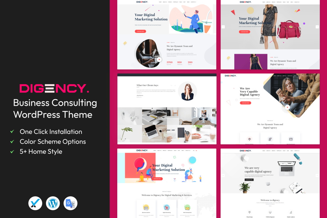Digency – Multi-Purpose Portfolio WordPress Theme 2.2