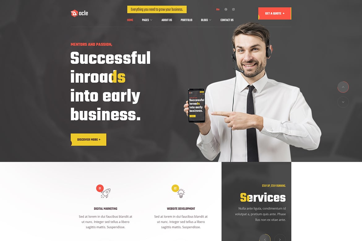Docle – Digital Agency Services WordPress Theme 1.0.2