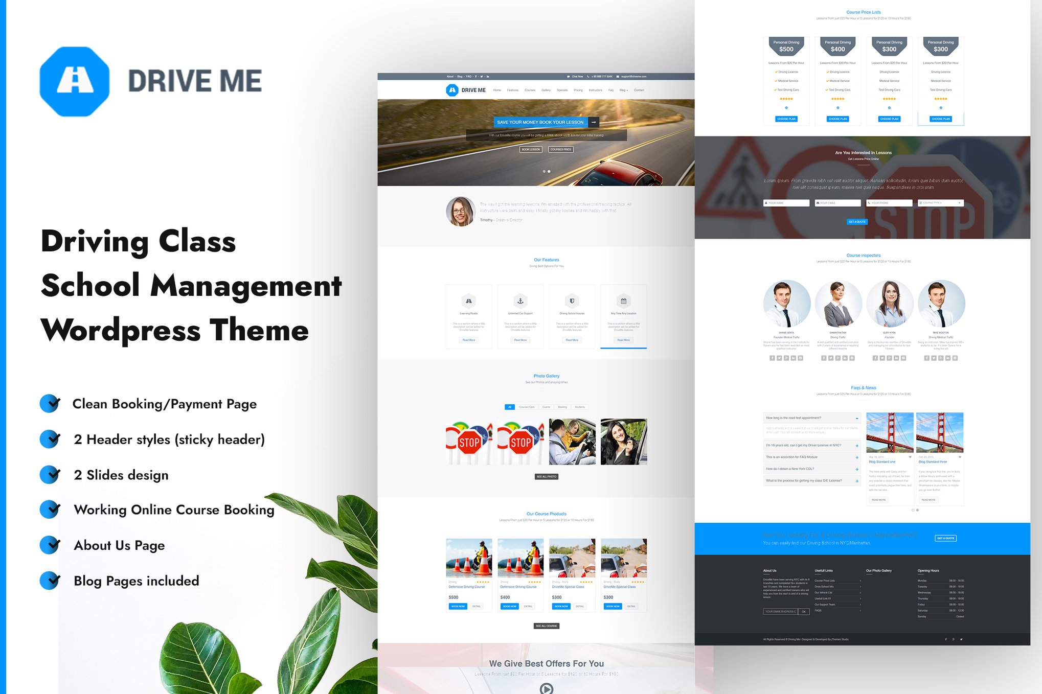 Driveme – Driving School WordPress Theme 1.5.3.1