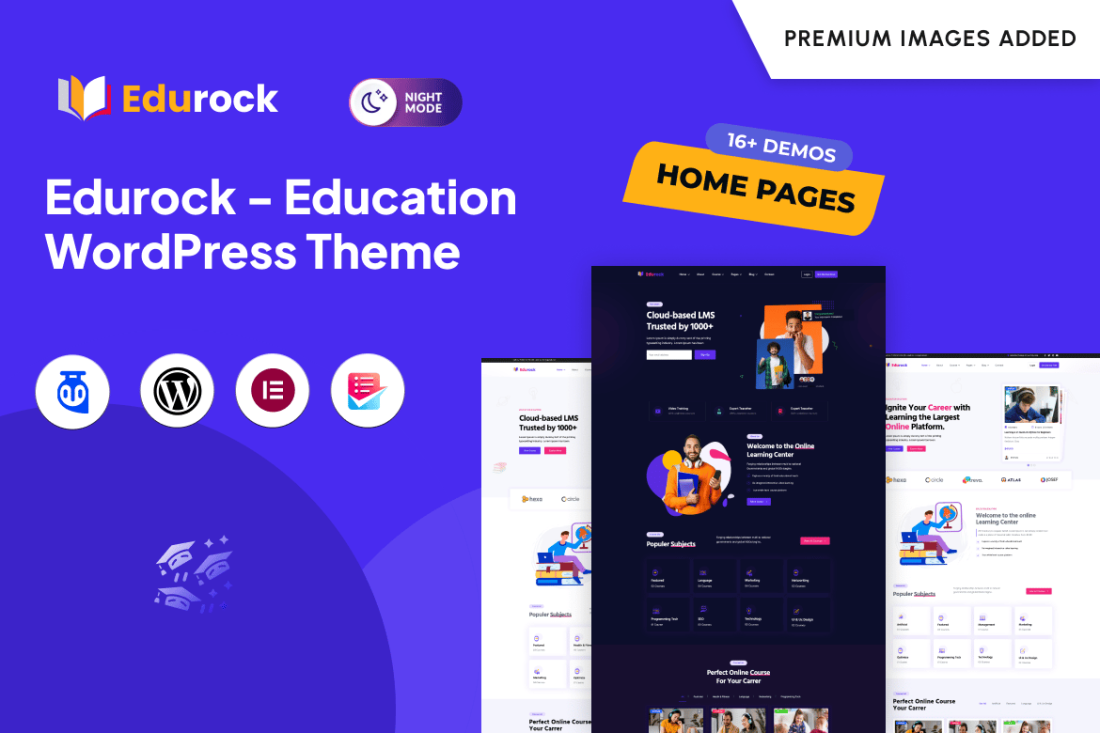 Edurock - Education & LMS WordPress Theme 1.0.9