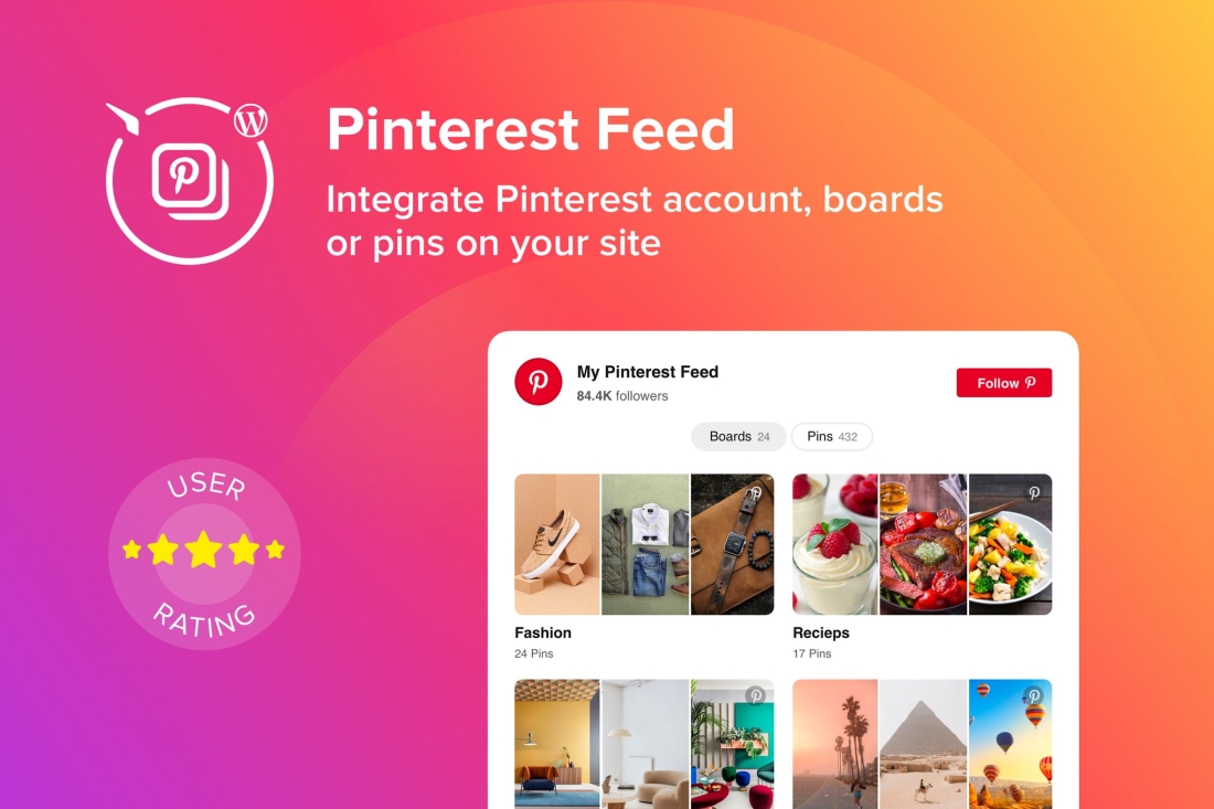 WordPress Pinterest Feed Plugin 1.2.0