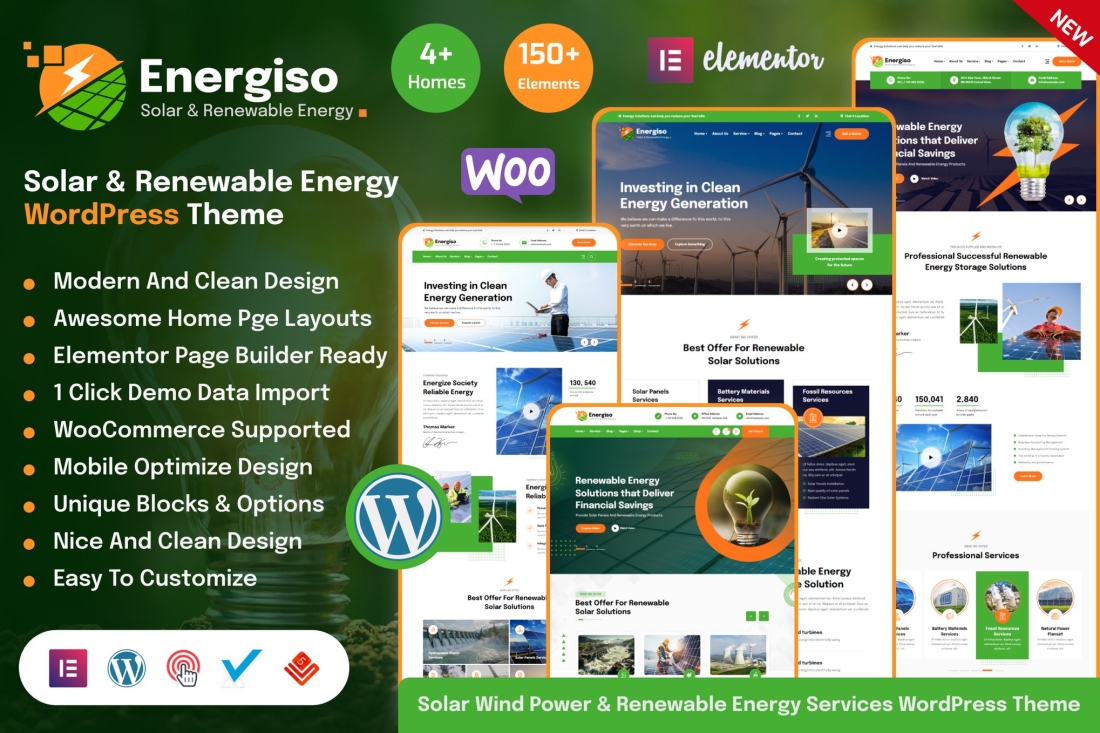Energiso - Solar & Energy WordPress Theme 1.4.3
