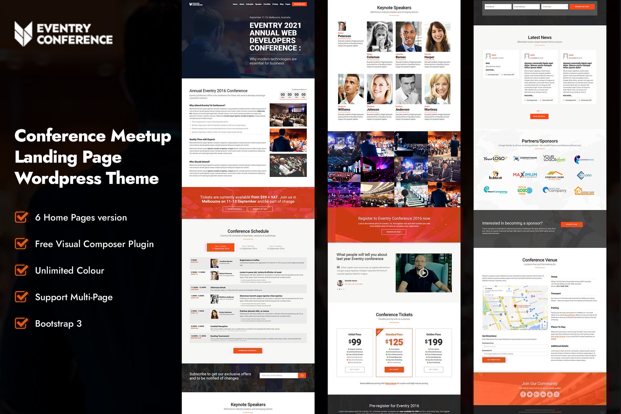 Eventry – Conference Meetup Landing Page Theme 1.2.7