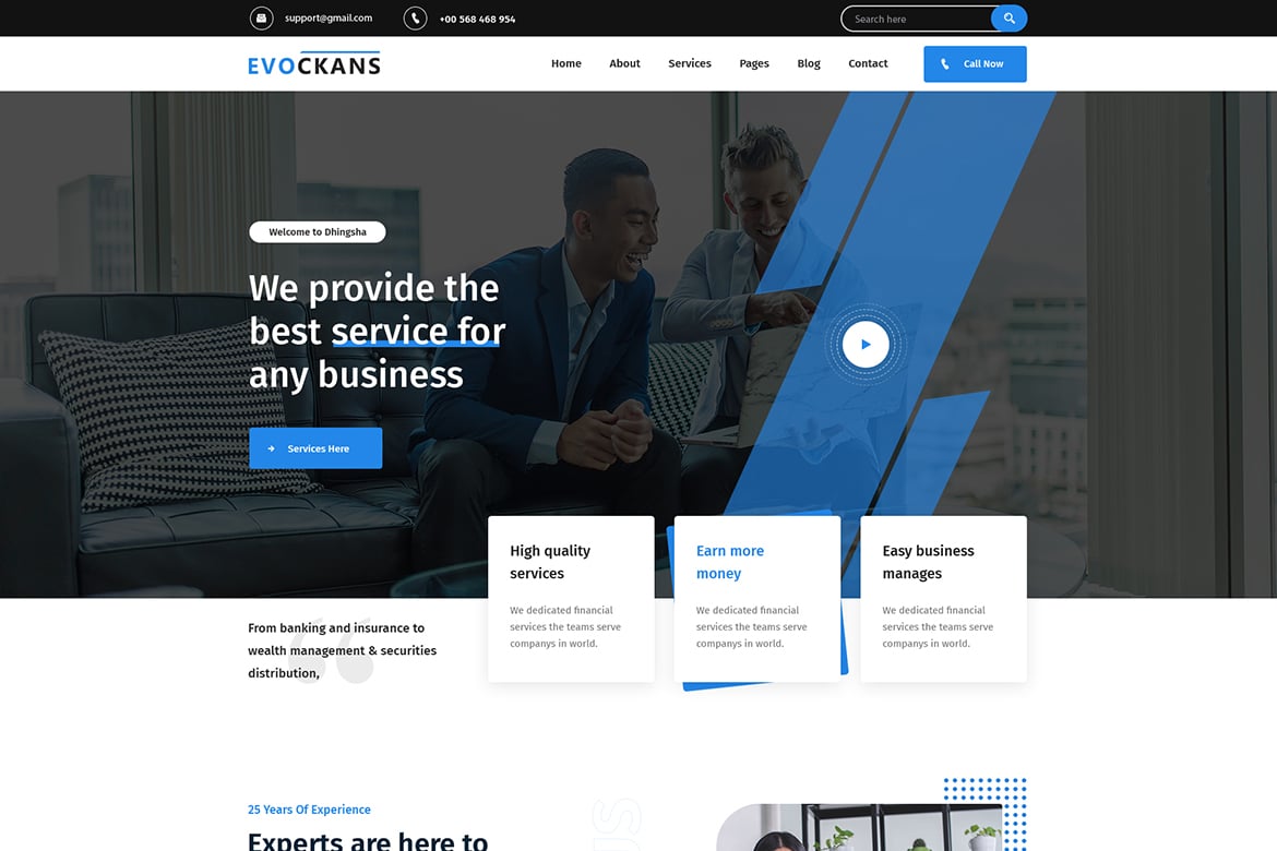 Evockans – Responsive Multi-Purpose WordPress Them 1.1.7