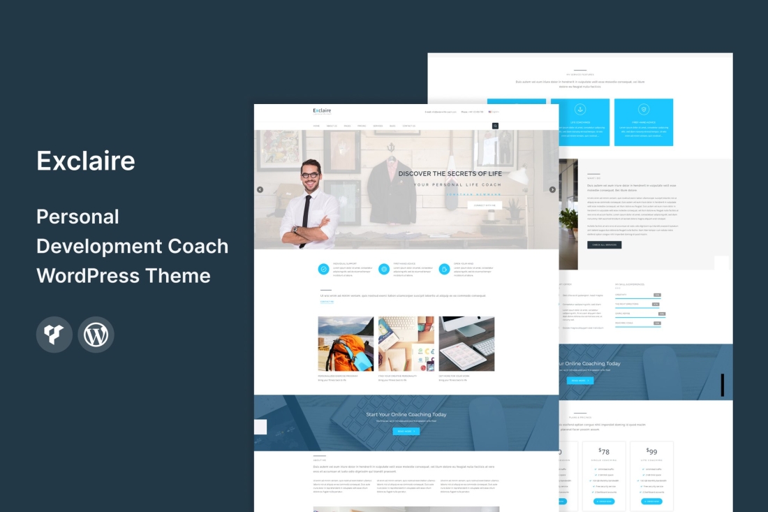Exclaire - Personal Development Coach WP Theme 1.9