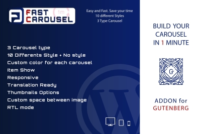 Fast Carousel for Gutenberg - WordPress Plugin 1.0