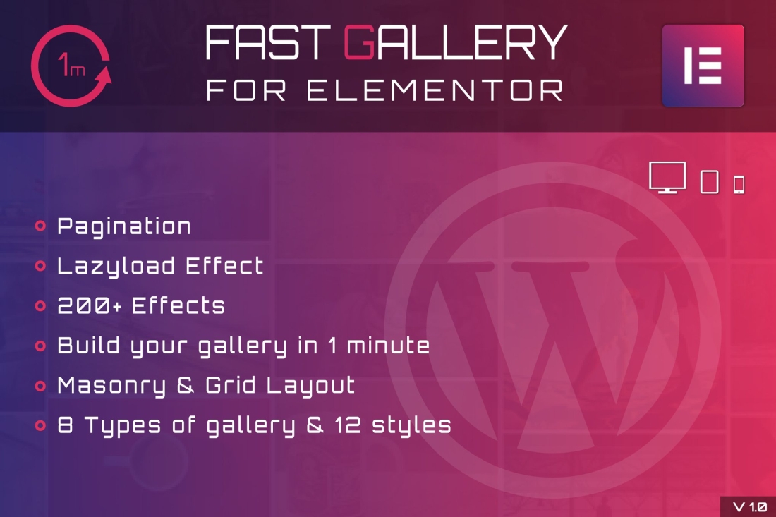 Fast Gallery for Elementor WordPress Plugin 1.0