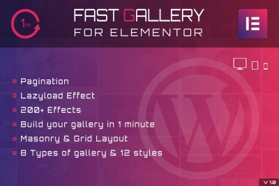 Fast Gallery for Elementor WordPress Plugin 1.0