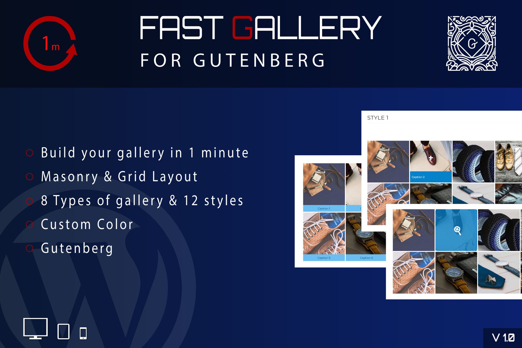 Fast Gallery for Gutenberg – WordPress Plugin 1.0