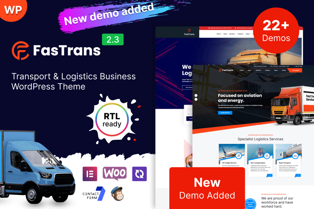 Fastrans - Logistics WordPress Theme 2.7