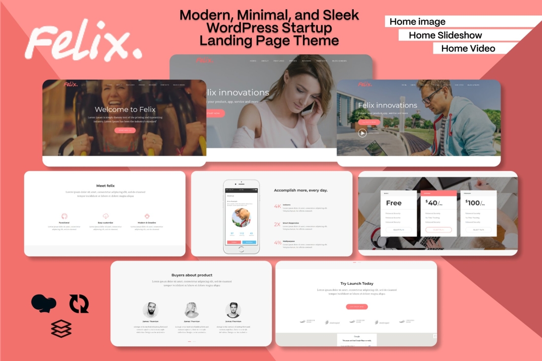 Felix. - App, WordPress Onepage Theme 1.0.2