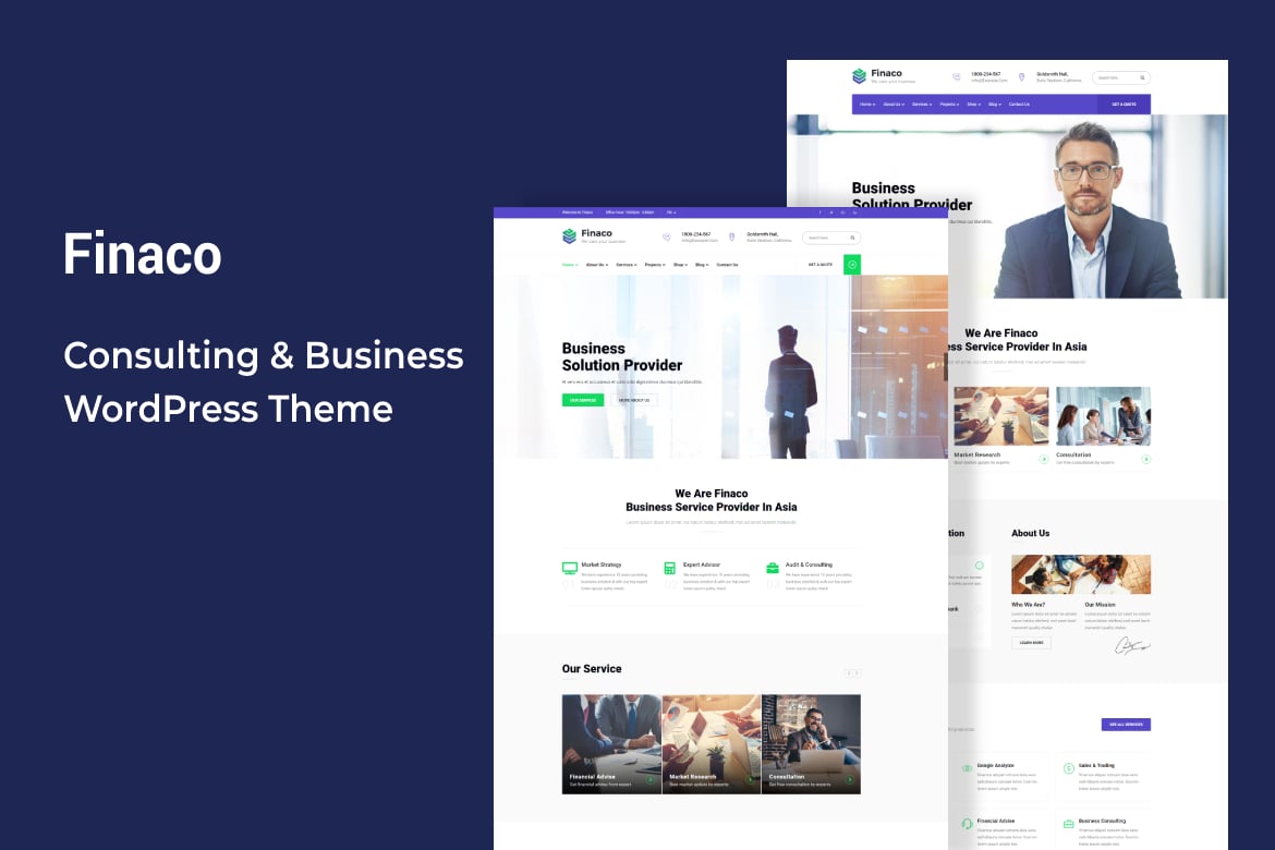 Finaco – Consulting & Business WordPress Theme 2.5