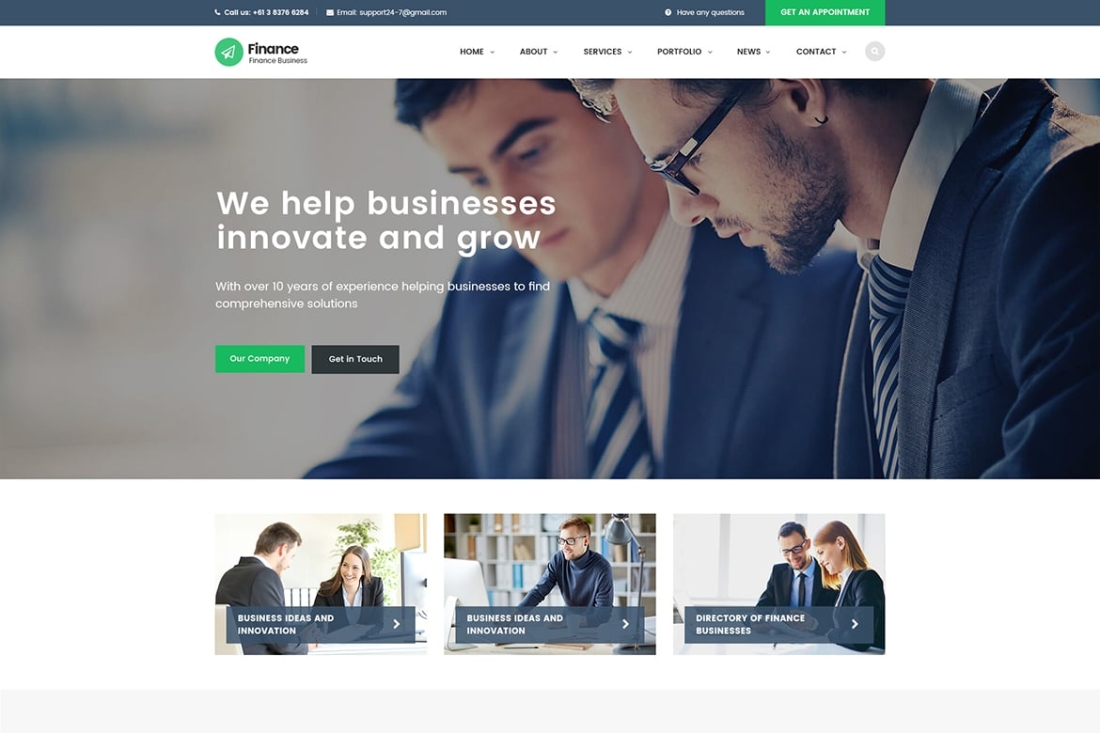 Finance - Consulting, Accounting WordPress Theme 1.4.9