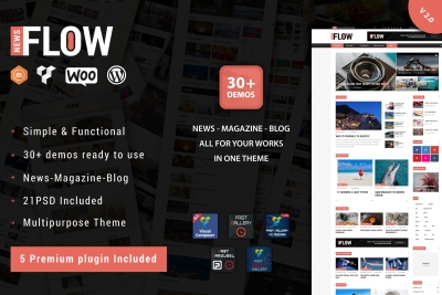 Flow News - Magazine and Blog WordPress Theme 3.0
