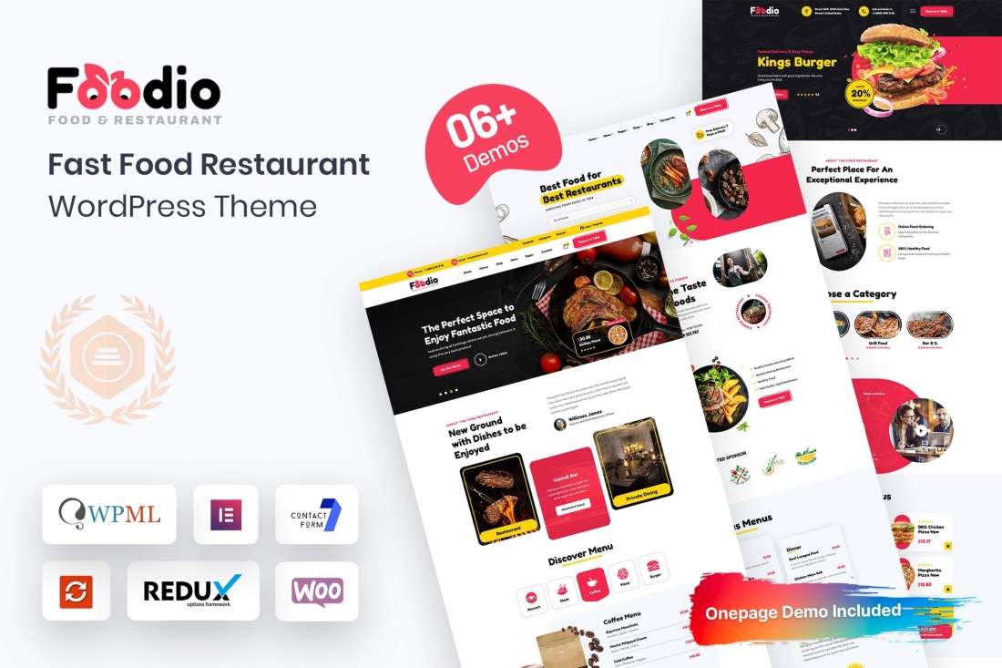 Foodio - Fast Food Restaurant WordPress Theme 1.0.0