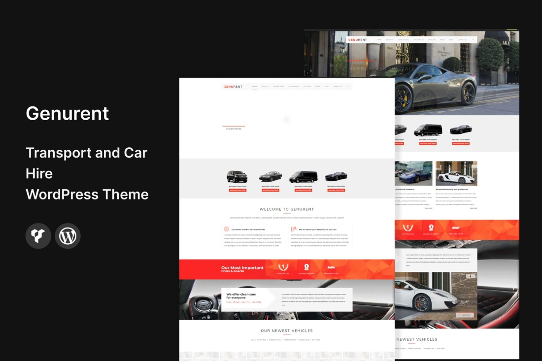 Genurent - Transport and Car Hire WordPress Theme 2.4