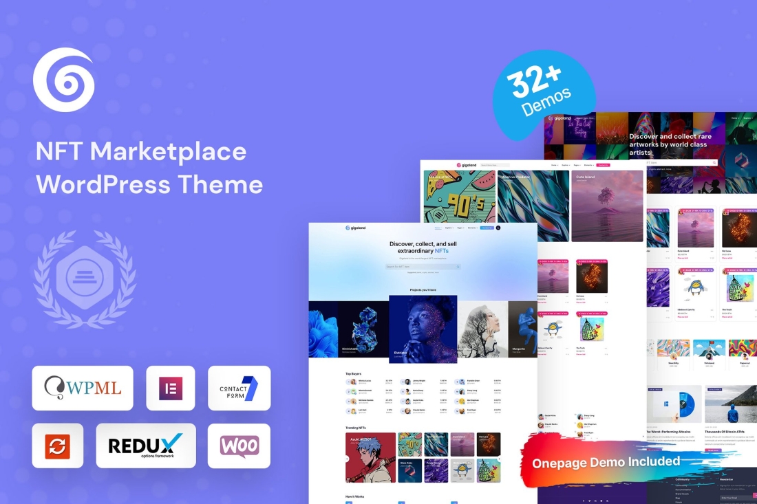 Gigaland - NFT Marketplace WordPress Theme 1.0.0