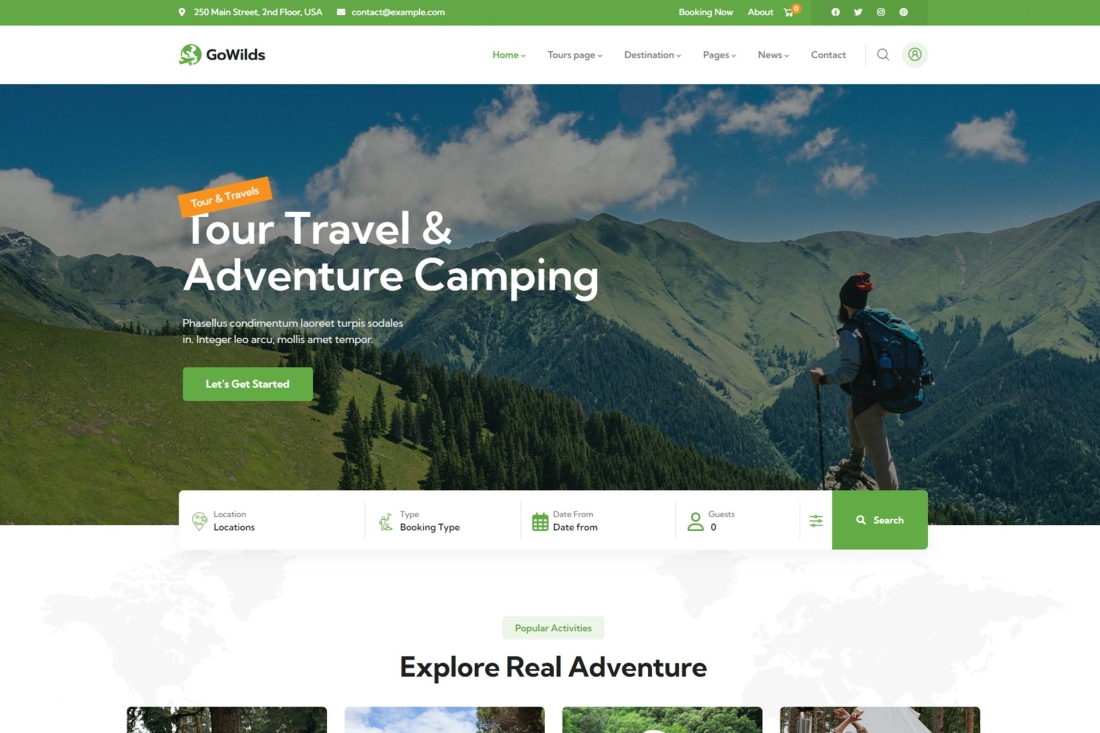 Gowilds - Travel & Tour Booking WordPress Theme 1.1.5