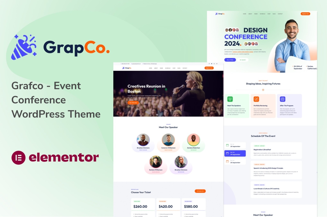 Grafco - Event Conference WordPress Theme 1.0