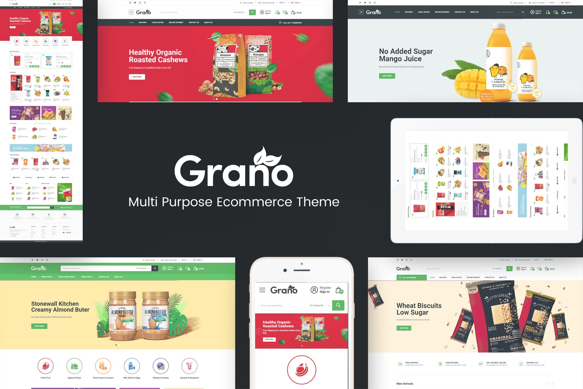 Grano – Organic & Food WordPress Theme 1.0.1