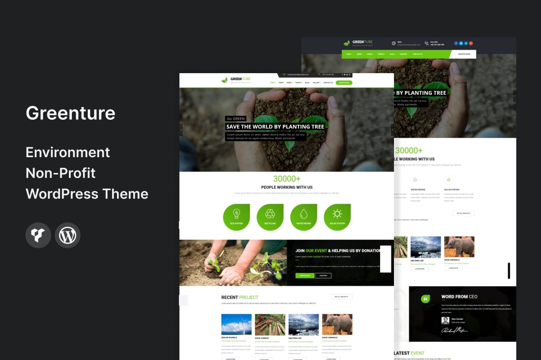Greenture - Environment Non-Profit WordPress Theme 2.1
