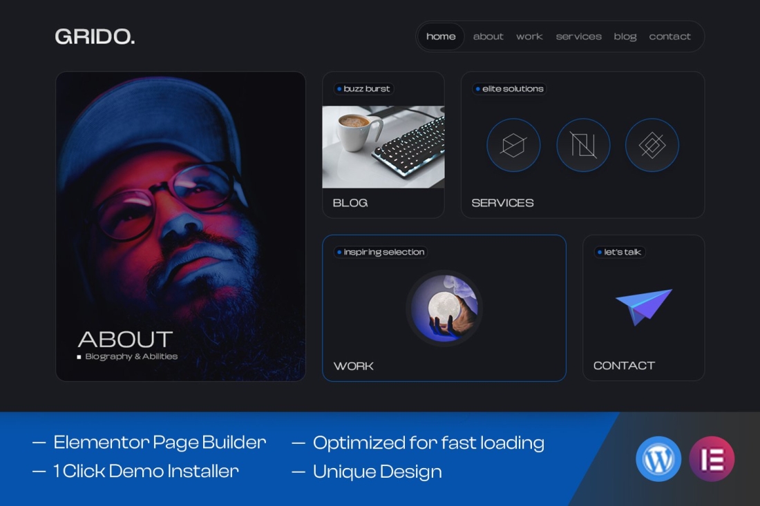 Gridos - Personal Portfolio WordPress Theme 1.0