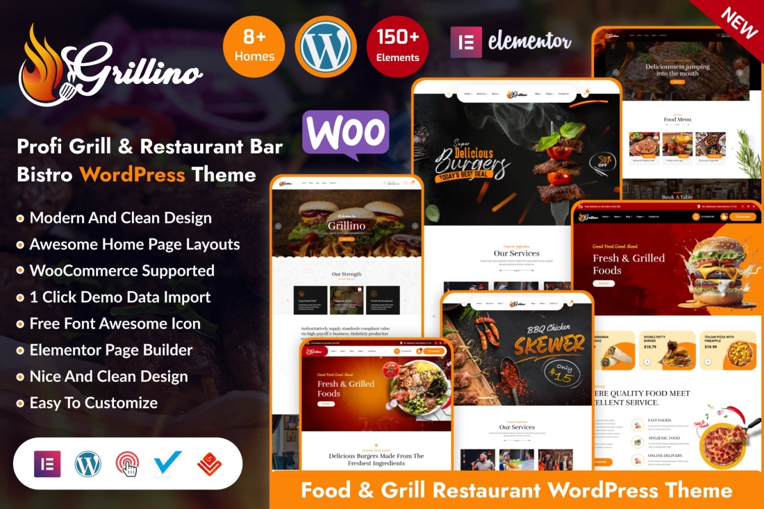Grillino - Grill & Restaurant WordPress Theme 1.5.5