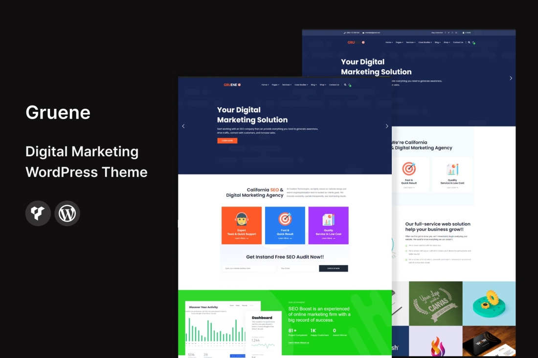 Gruene - Digital Marketing WordPress Theme 2.6