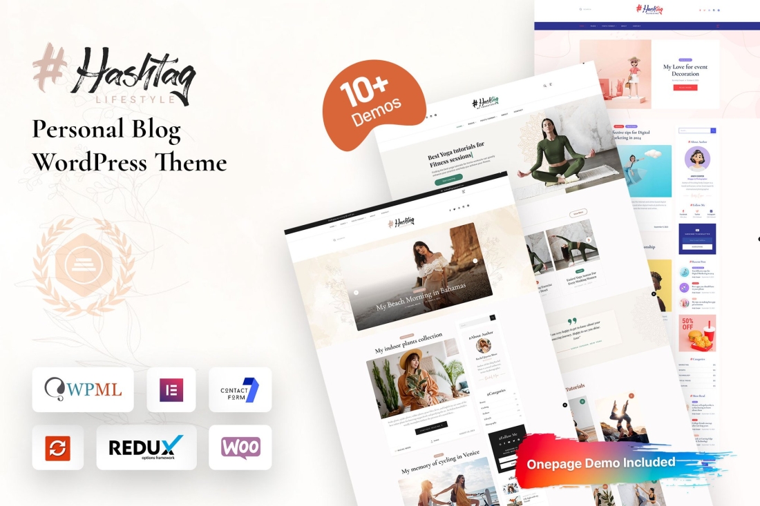 Hashtag - Personal Blog WordPress Theme 1.0.1