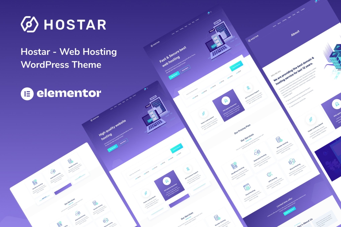 Hostar - Web Hosting WordPress Theme 1.0.5