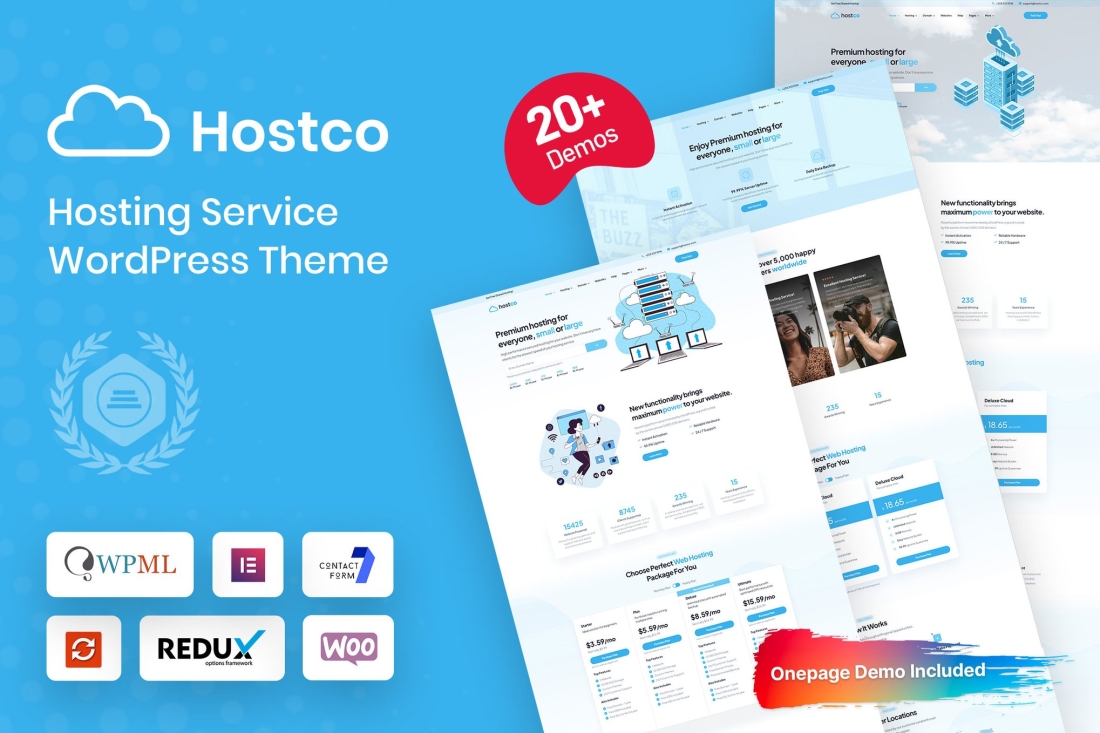 Hostco - Hosting Service WordPress Theme 1.0.3