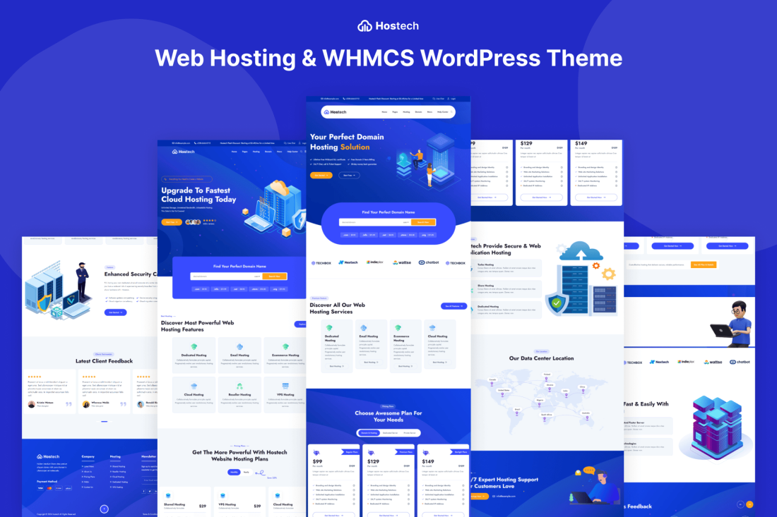 Hostech - Web hosting & WHMCS WordPress theme 1.0.0